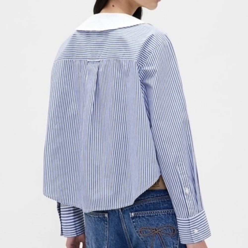 Gap x Sandy Liang Poplin Oversized Shirt XS NWT - Picture 4 of 4